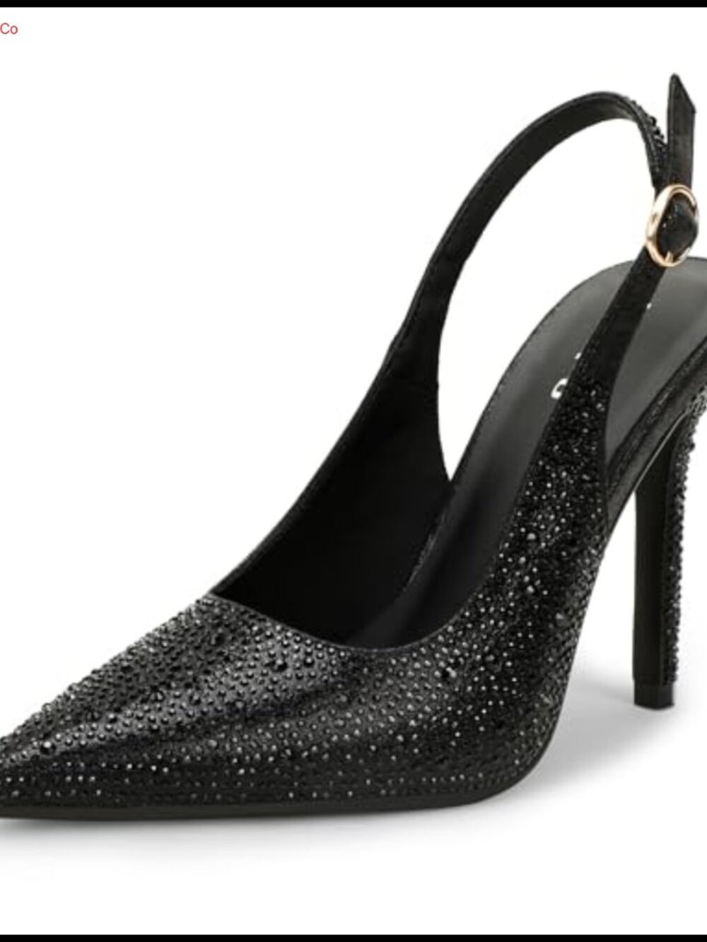 Rhinestone Slingback Pumps Stiletto High Heels Formal Evening Shoes
